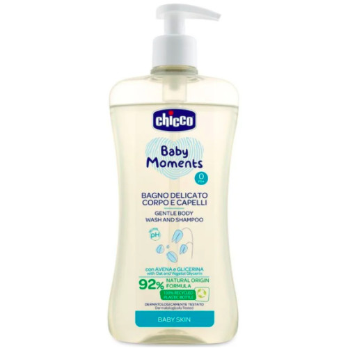 Гель-шампунь для тела и волос Chicco Baby Moments Без слез 500 мл